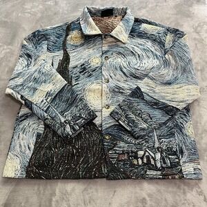 Super Massive Jacket Mens XXL Starry Night Van Gogh Tapestry Woven Art Statement